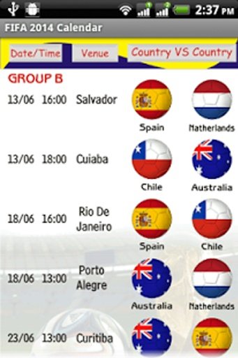 FIFA 2014 Calendar截图5