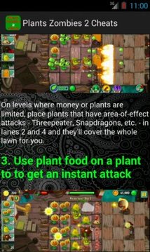 Cheats Guide Plants Zombies 2截图