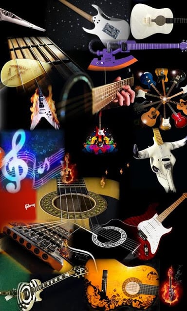 Guitar Collage Live Wallpaper截图1