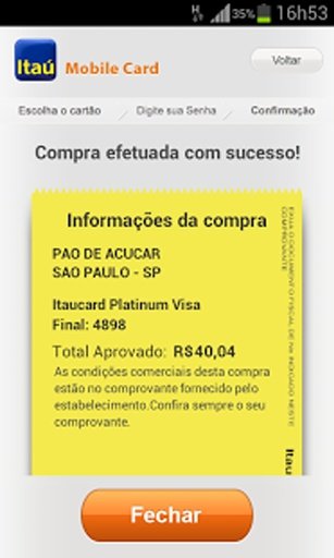 Ita&uacute; Mobile Card截图5