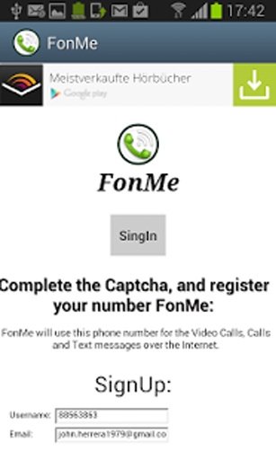 FonMe 免费通话和短信截图3