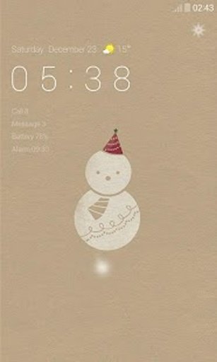 Simple XMas Dodol Locker Theme截图1