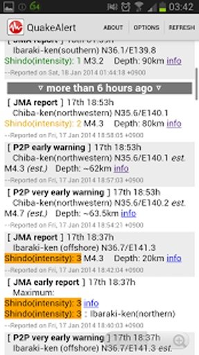 Japan Real-time Quake Alert截图7