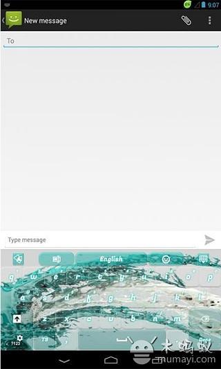 GO Keyboard 3D Water Theme截图2