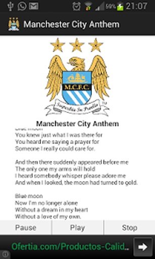 Manchester City Anthem截图1