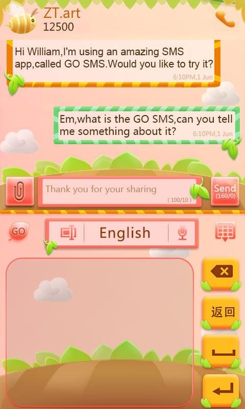 Cute Garden Go keyboard Theme截图8