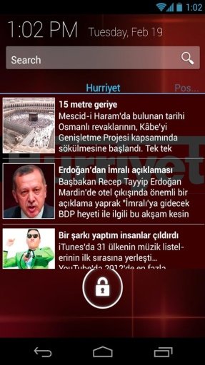 Turkish News Lockscreen截图2