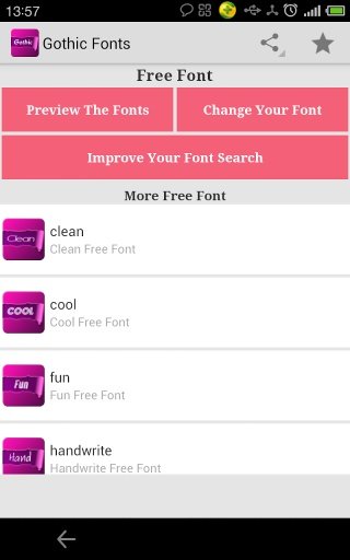 Gothic fonts for FlipFont截图1