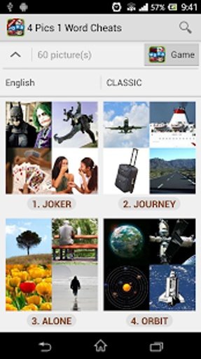 4 Pics 1 Word - Cheats Answers截图6