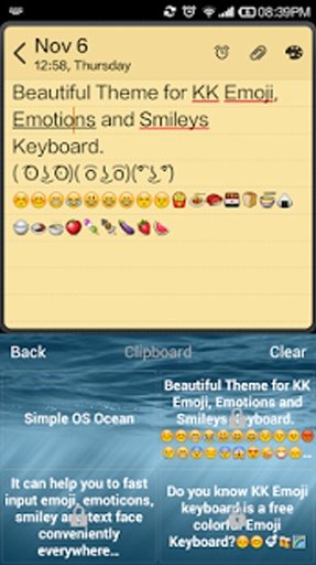 Simple OS Ocean Emoji Keyboard截图3