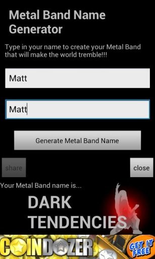 Metal Band Name Generator截图2