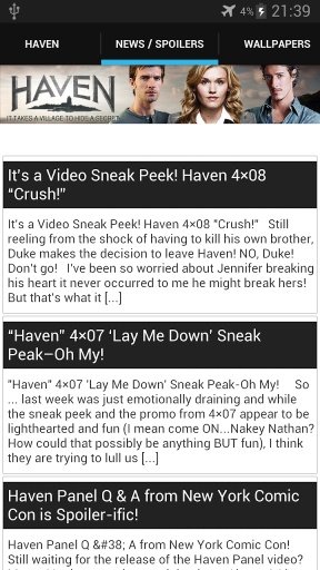 Haven wallpapers episodes news截图1