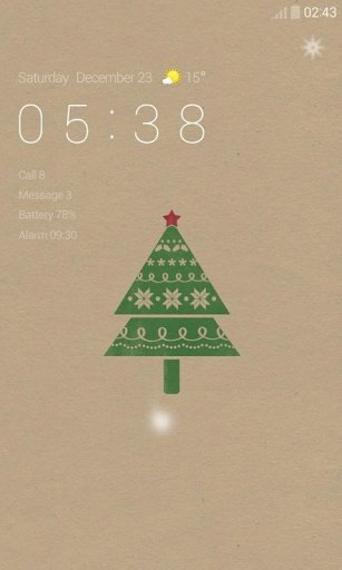 Simple XMas Dodol Locker Theme截图2