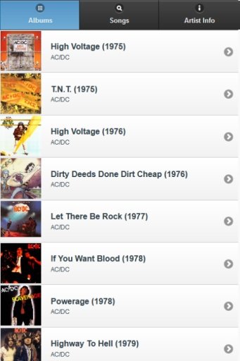 AC/DC All Lyrics截图2