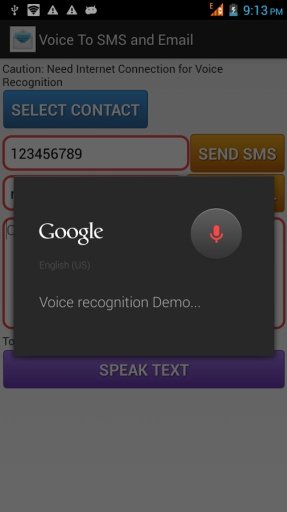 Voice To SMS and Email截图4