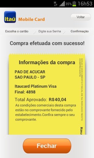 Ita&uacute; Mobile Card截图7