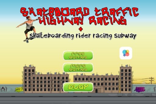 Skateboard Traffic Highway Racing截图2