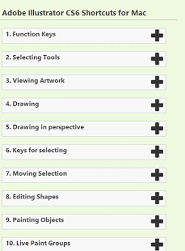 Illustrator CS6 Shortcuts截图6