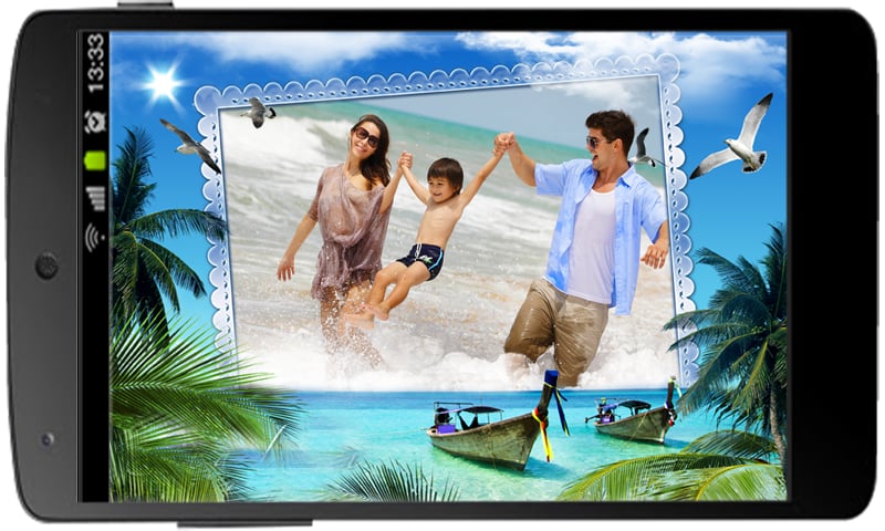 Summer Beach Photo Frame截图2