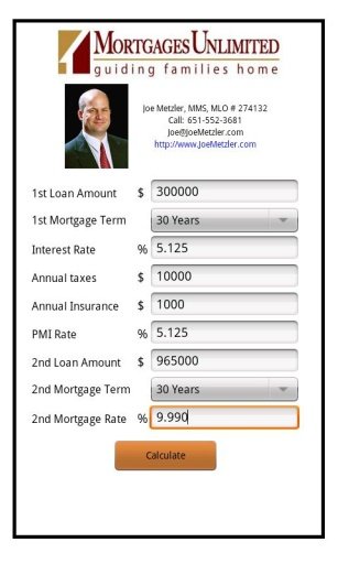 Joe Metzler's Mortgage Calcula截图1