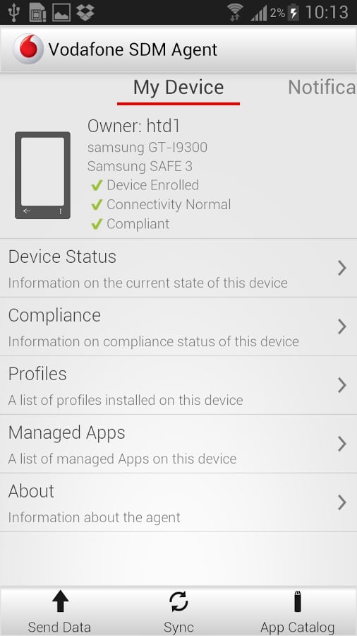 Vodafone Secure Device Manager截图2