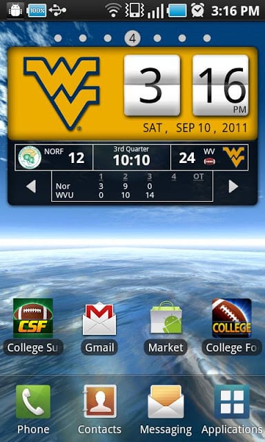 WVU Mountaineers Live Clock截图2