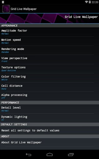Grid Live Wallpaper Lite截图7