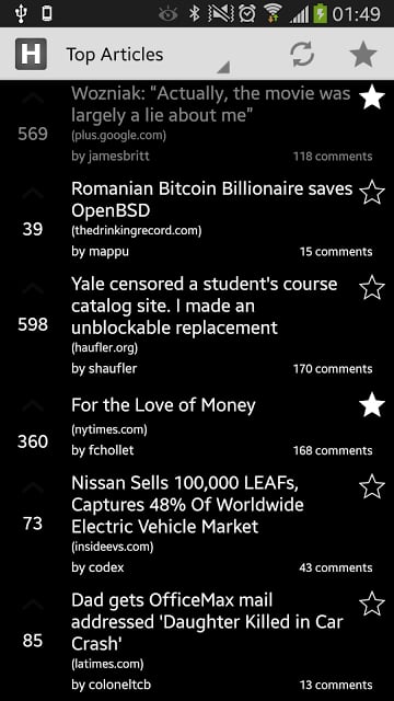 Hacker News Android截图6