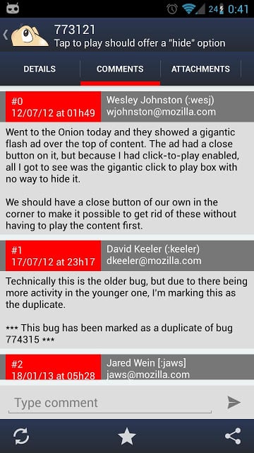 BugDroid - Bugzilla client截图5