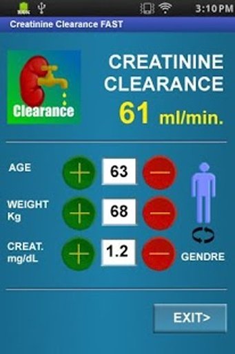 Creatinine Clearance FAST截图3