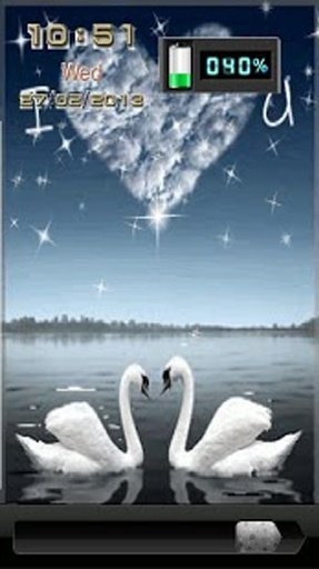 Loving Swan Dynamic ScreenLock截图1