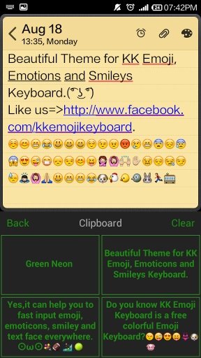 Green Neon - Emoji Keyboard截图1