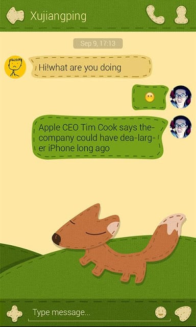 (FREE)GO SMS FOX THEME截图10