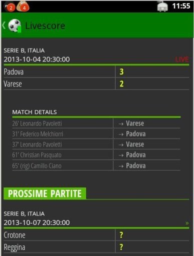 Livescore: Diretta Gol截图8