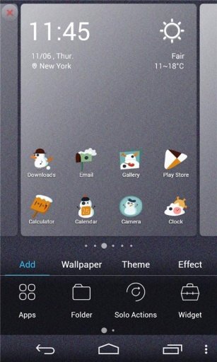 Cute Snowman Theme截图4