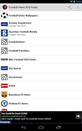 Football News RSS Feeds截图8
