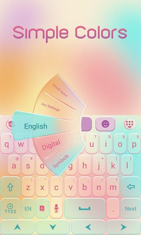 Simple Colors Keyboard Theme截图10