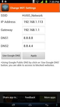 WiFi Settings (dns,ip,gateway)截图