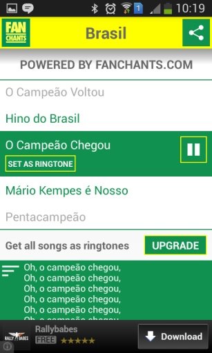 Brazil Songs World Cup 2014截图3