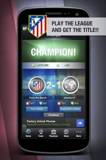 Atlético de Madrid Fantasy Manager截图3