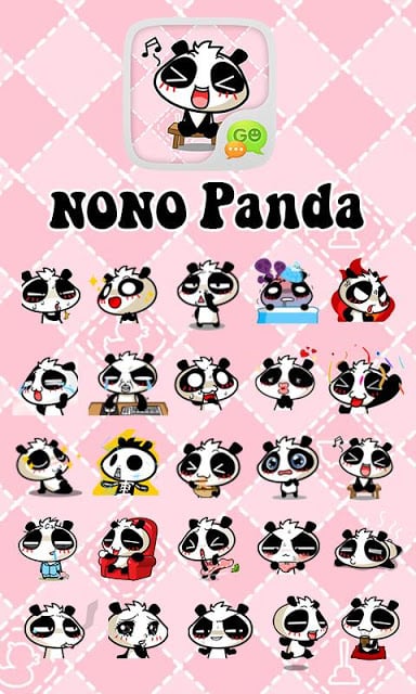 GO SMS PRO NONOPANDA STICKER截图6