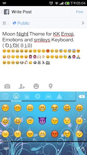 Moon Night Emoji Keyboard截图2
