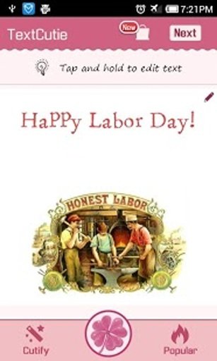 Labor Day Theme TextCutie截图1