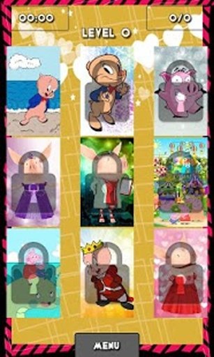 Pig Cartoon Puzzles Game截图1