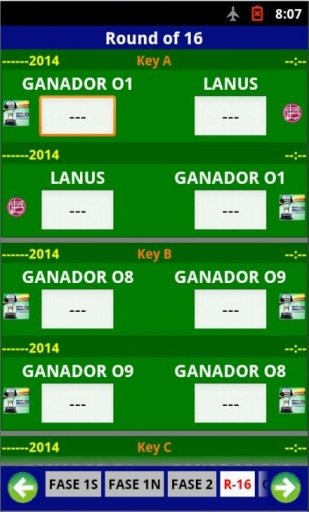 Fixture South American cup2014截图4