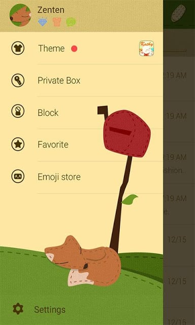 (FREE)GO SMS FOX THEME截图9