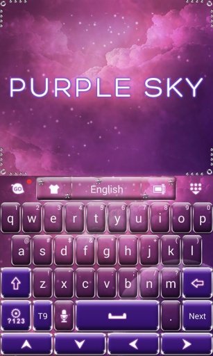 Purple Sky GO Keyboard Theme截图4