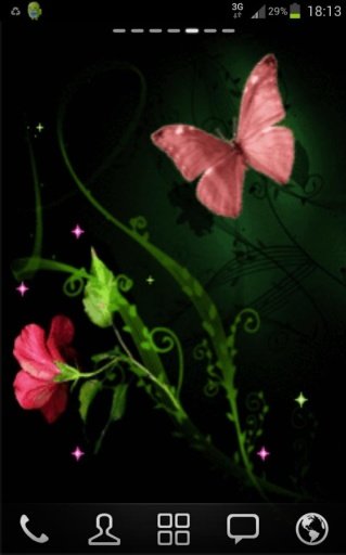 Pink Butterfly LWP截图4