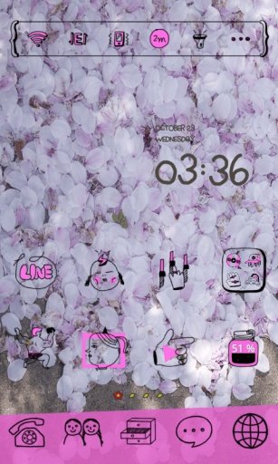 Cherry Blossom Draw DodolTheme截图2