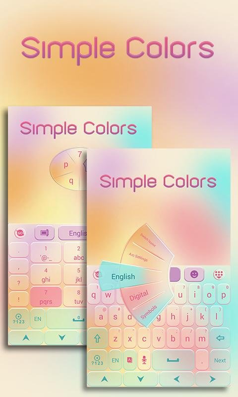 Simple Colors Keyboard Theme截图8